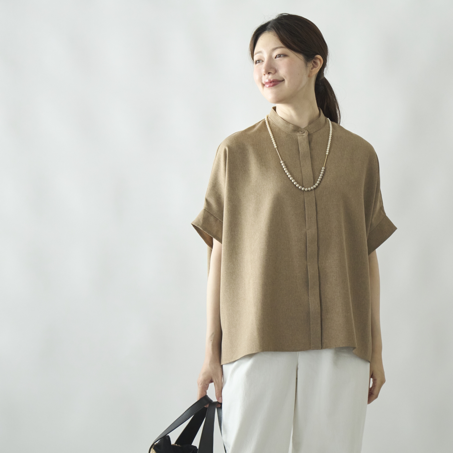 Kilka/蒸れ知らずですぐ乾くきれいめ比翼ブラウス